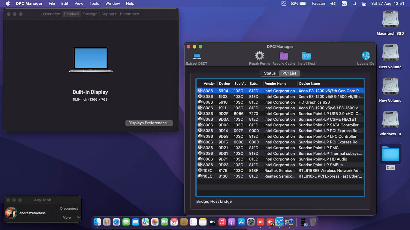 HP 15 AY103DX [KabyLake   Intel HD 620 + I2C + Touchscreen]   OpenCore 2